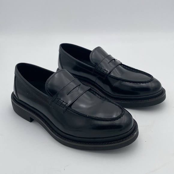 Zara Black Chunky penny Loafer shoe men 40 Y2K gothic retro casual event grandpa main image 13